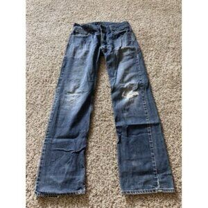 Levis 539 Vintage Straight  Mens Jeans Eco White Tab Green 30x32 Distressed